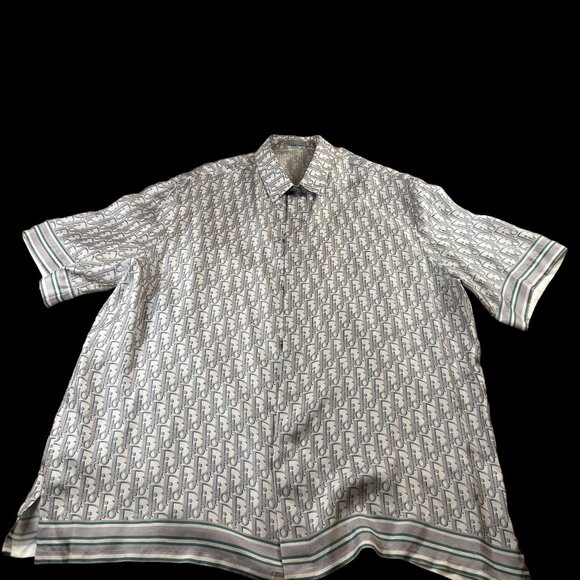 Authentic DIOR Men's Silk Button Down Short Sleeve - Picture 1 of 5